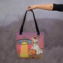 Load image into Gallery viewer, Tote Bag MoonShine New Mexico UFO Space Traveling Hitchhiker