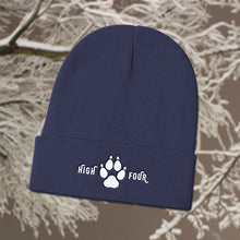 Load image into Gallery viewer, Beanie High Four White Embroidery by MoonShine NM