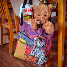 Load image into Gallery viewer, Tote Bag MoonShine New Mexico UFO Space Traveling Hitchhiker