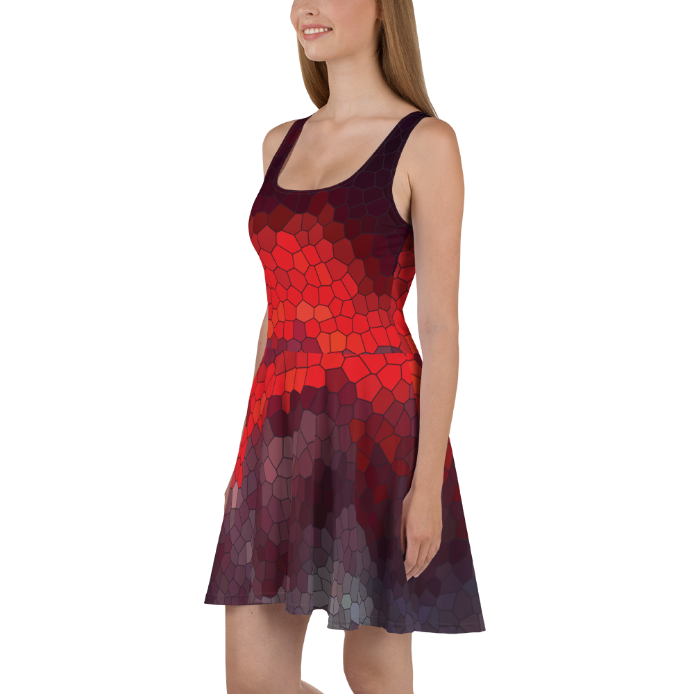 Skater Dress All Over Print Stained Glass Sunset by MoonShine NM – MoonShine New Mexico