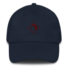 Load image into Gallery viewer, Hat - Moon and Stars - Maroon Thread