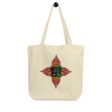 Load image into Gallery viewer, Tote Bag - Choose Red or Green Flaming Dragon Shield