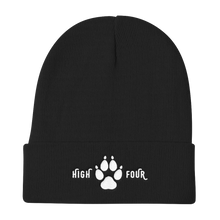 Load image into Gallery viewer, Beanie High Four White Embroidery by MoonShine NM