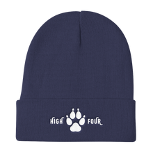 Load image into Gallery viewer, Beanie High Four White Embroidery by MoonShine NM
