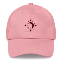 Load image into Gallery viewer, Hat - Moon and Stars - Maroon Thread
