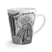 Load image into Gallery viewer, Latte Mug White 12oz Ceramic Vintage Cactus