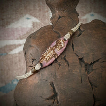 Load image into Gallery viewer, Bracelet Laser-Etched Wood MoonShine Skeleton Hemp Cord