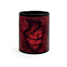 Load image into Gallery viewer, Mug Black 11oz Gothic Valentine Heart by MoonShine NM