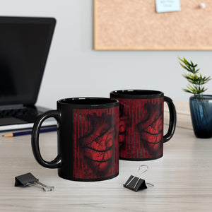 Mug Black 11oz Gothic Valentine Heart by MoonShine NM