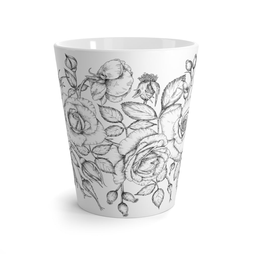 Mug - Roses Black and White