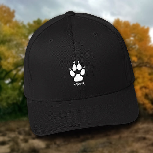 Hat - Wolf Paw High Four - Flexfit with White Thread