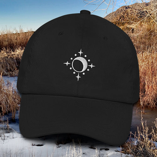 Hat - Moon and Stars - White Thread