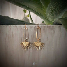Load image into Gallery viewer, Earrings MoonShine Golden Sunrays Dangles