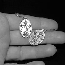 Load image into Gallery viewer, Earrings - Exclusive Howl On Singing Wolves with Moonstone