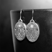 Load image into Gallery viewer, Earrings - Exclusive Howl On Singing Wolves with Moonstone