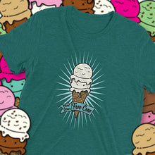 Load image into Gallery viewer, T-shirt Tri-Blend Get Your Free Cone Vanilla Ice Cream Treat