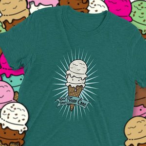 T-shirt Tri-Blend Get Your Free Cone Vanilla Ice Cream Treat