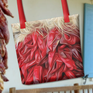 Tote Bag - New Mexico Red Chile Ristra All-over Print Reusable Tote Bag