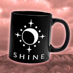 Mug 11oz MoonShine Ceramic Black Shine