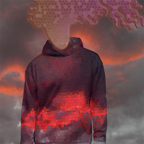 Hoodie All Over Print Stained Glass Sunset by MoonShine NM