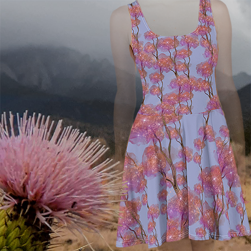 unicorn skater dress Pink Unicorn Skater Dress