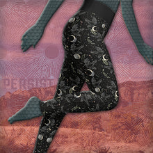 Load image into Gallery viewer, Yoga Leggings - Moon with Raven Birds