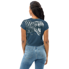 Load image into Gallery viewer, T-Rex Dinosaur Crop Tee by MoonShine NM