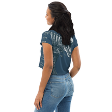 Load image into Gallery viewer, T-Rex Dinosaur Crop Tee by MoonShine NM