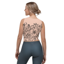 Load image into Gallery viewer, Crop Top Tank Top Sophia Caldwell Roses Pink by MoonShine NM