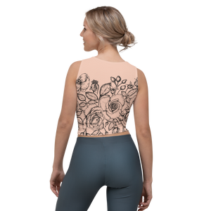 Crop Top Tank Top Sophia Caldwell Roses Pink by MoonShine NM