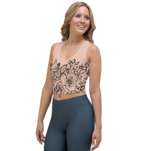 Load image into Gallery viewer, Crop Top Tank Top Sophia Caldwell Roses Pink by MoonShine NM