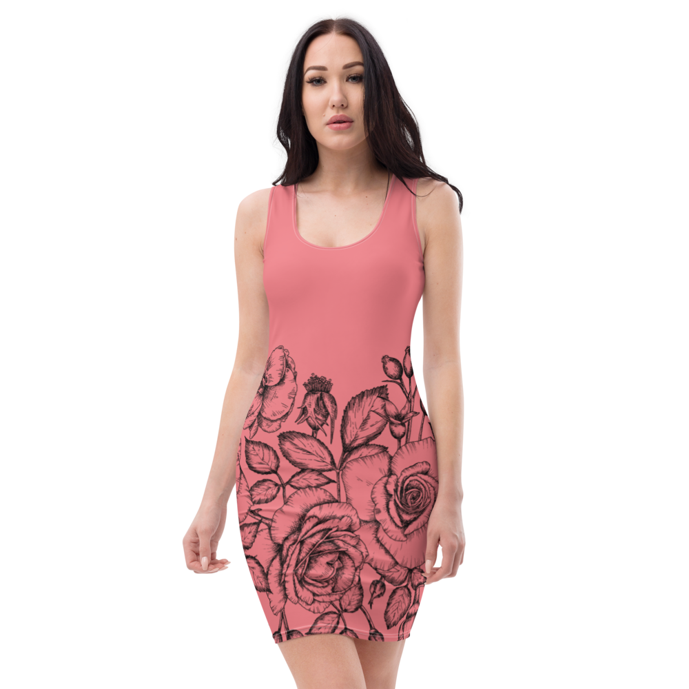 Fitted Tank Top Dress with Sophia Caldwell Roses by MoonShine NM