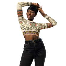 Load image into Gallery viewer, Recycled long-sleeve crop top