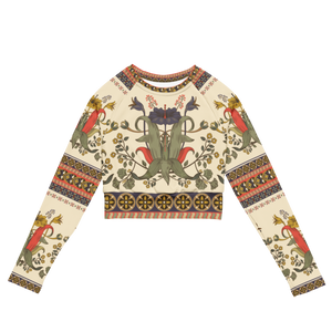Recycled long-sleeve crop top