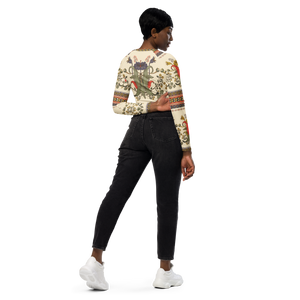 Recycled long-sleeve crop top