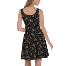 Load image into Gallery viewer, Black Skater Dress with Birds by MoonShine NM