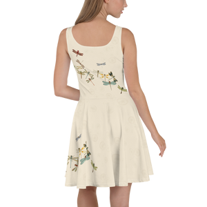 Skater Dress Dragonflies with Lilly Pad Pattern by MoonShine NM