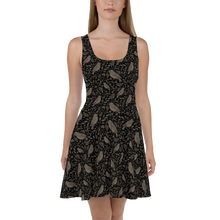Load image into Gallery viewer, Black Skater Dress with Birds by MoonShine NM
