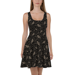Black Skater Dress with Birds by MoonShine NM