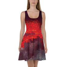 Load image into Gallery viewer, Skater Dress All Over Print Stained Glass Sunset by MoonShine NM