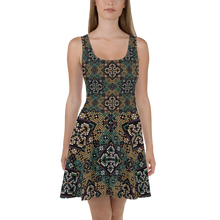 Load image into Gallery viewer, Folk Art Pattern Skater Dress by MoonShine NM