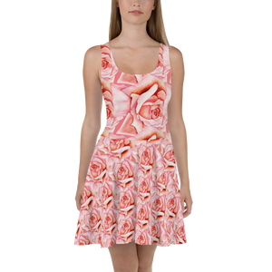 Pink Roses Skater Dress by MoonShine NM