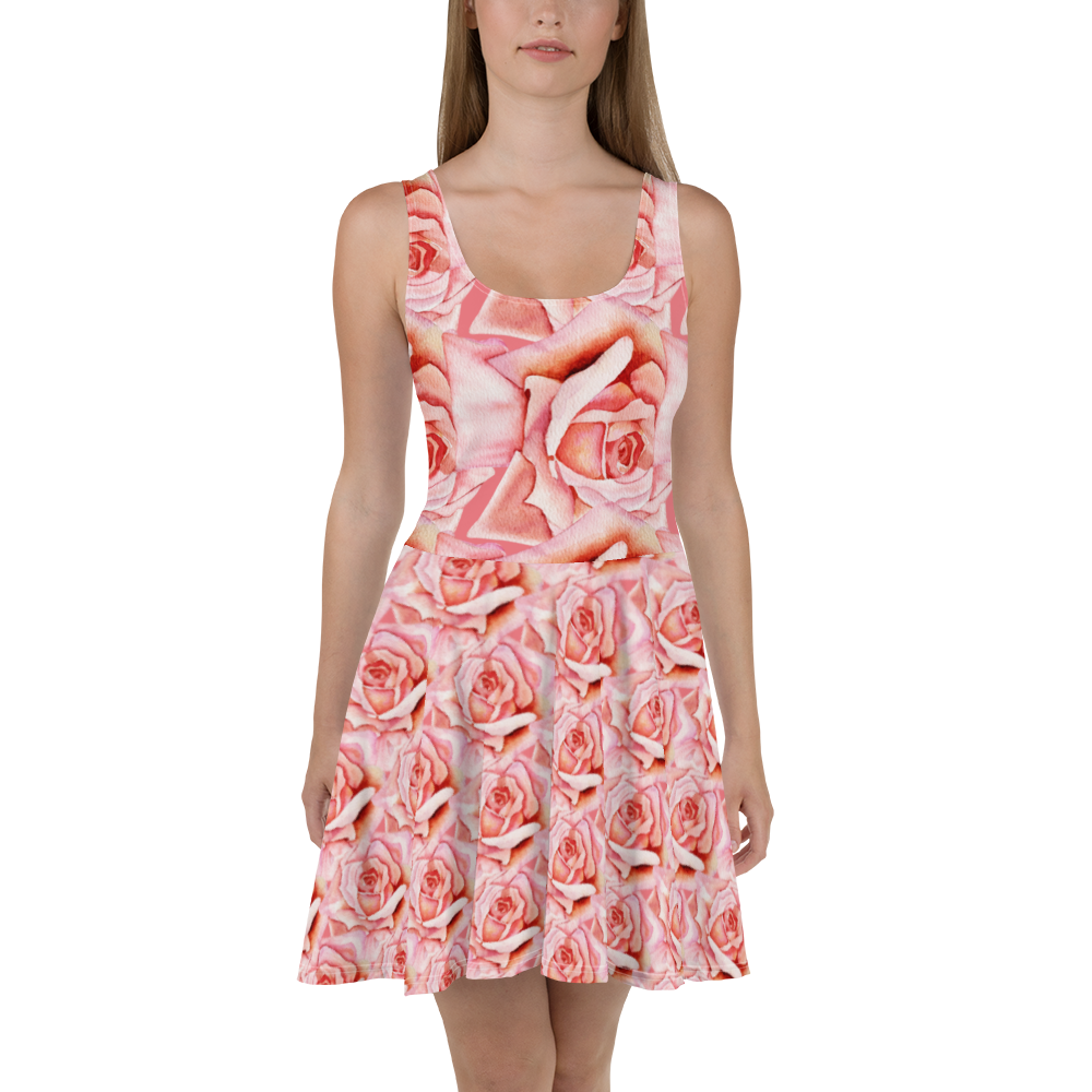 Pink Roses Skater Dress by MoonShine NM