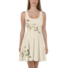 Load image into Gallery viewer, Skater Dress Dragonflies with Lilly Pad Pattern by MoonShine NM