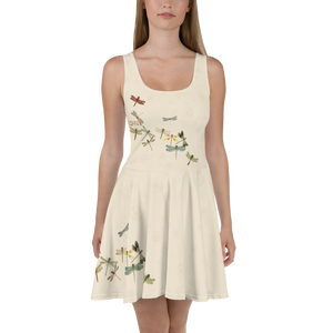 Skater Dress Dragonflies with Lilly Pad Pattern by MoonShine NM