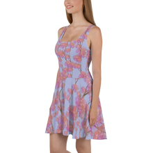 Load image into Gallery viewer, Skater Dress Unicorn Forest Blue and Pink by MoonShine NM