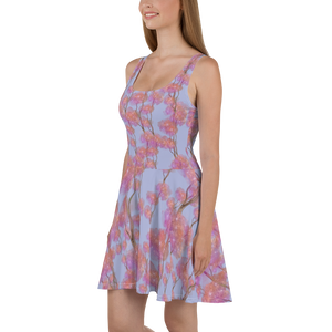 Skater Dress Unicorn Forest Blue and Pink by MoonShine NM