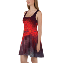 Load image into Gallery viewer, Skater Dress All Over Print Stained Glass Sunset by MoonShine NM
