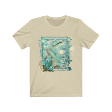 Load image into Gallery viewer, T-Shirt - Blue Fish with Roses and Butterflies