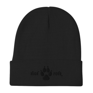 Beanie High Four Black Embroidery by MoonShine NM